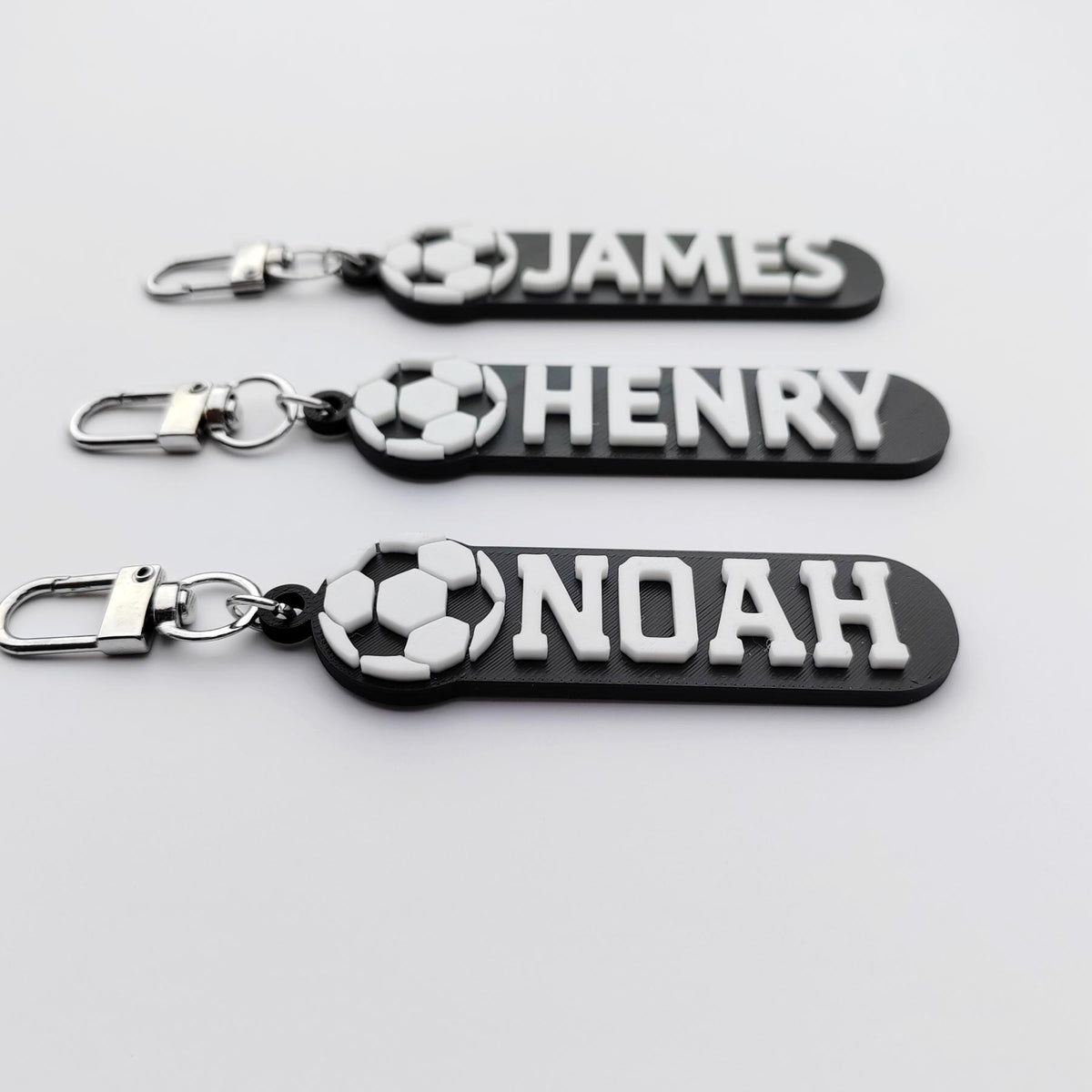 HappyFamilyWorks Personalized 3D Soccer Name Keychain PLA