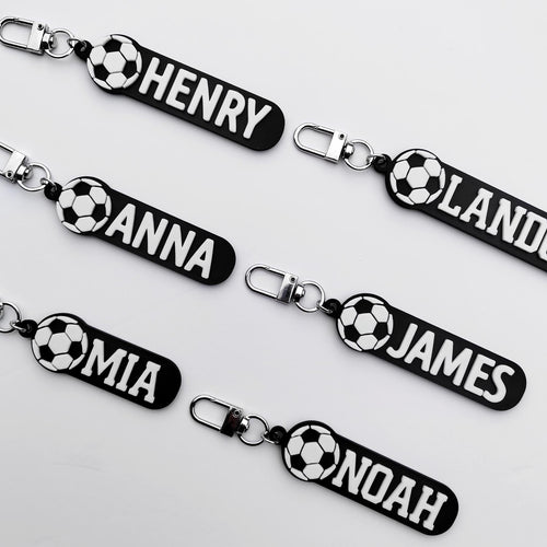 HappyFamilyWorks Personalized 3D Soccer Name Keychain PLA